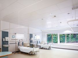 Akustinės lubos ligoninėse sprendžia ne tik triukšmo problemas